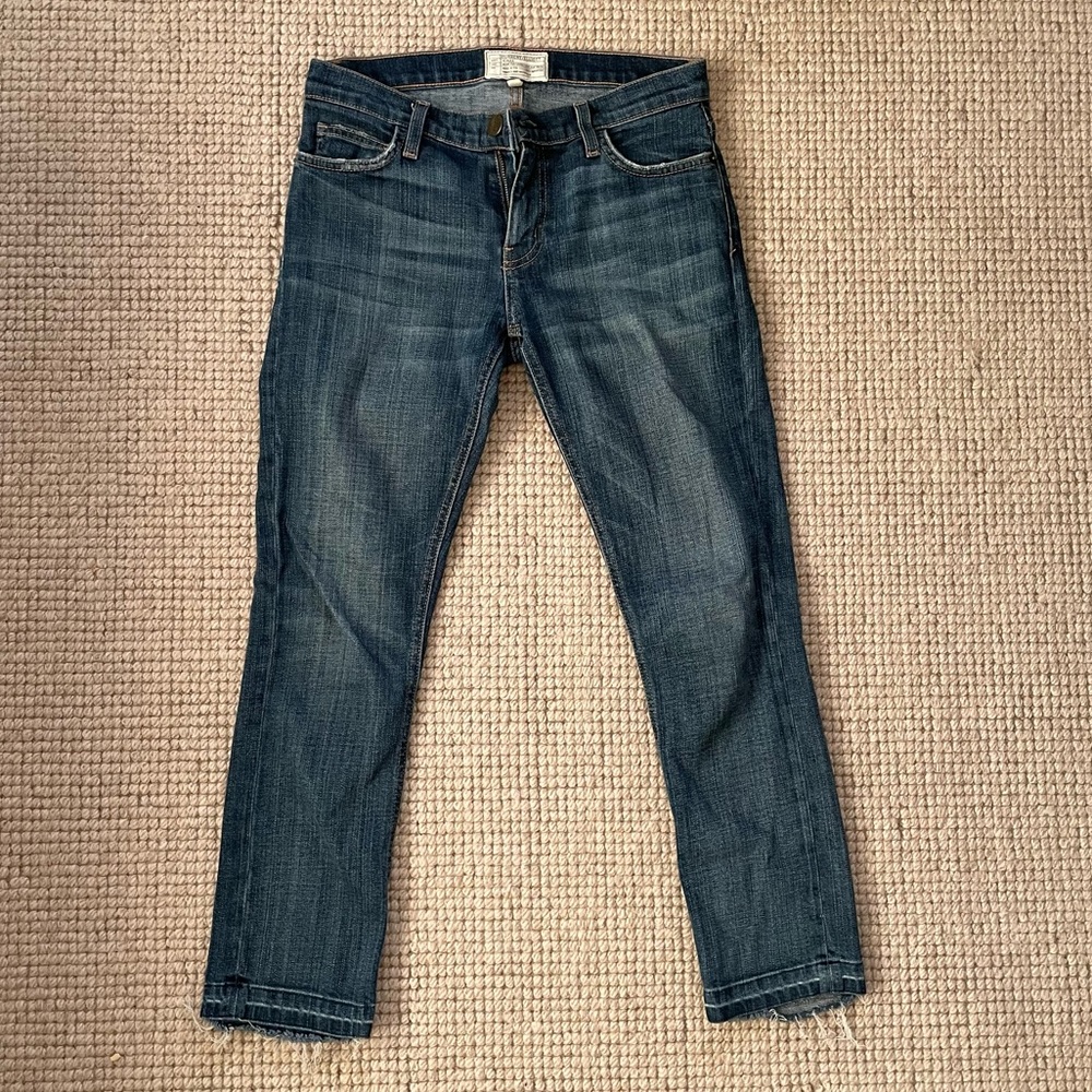 Current / Elliot Straight Cropped Jeans